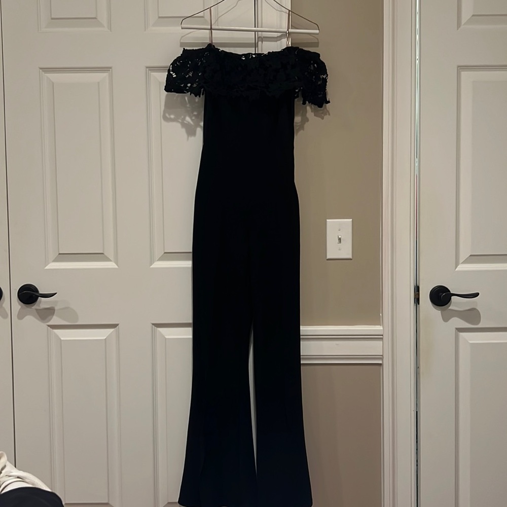 Black S Off the Shoulder Jumpsuit